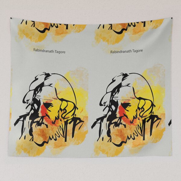 Item preview, Rabindranath Tagore watercolor trendy art designed and sold by artbundleindia.