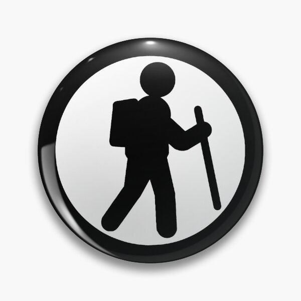 Item preview, Hiker Icon black (transparent background) designed and sold by TinkyInkyFinky.