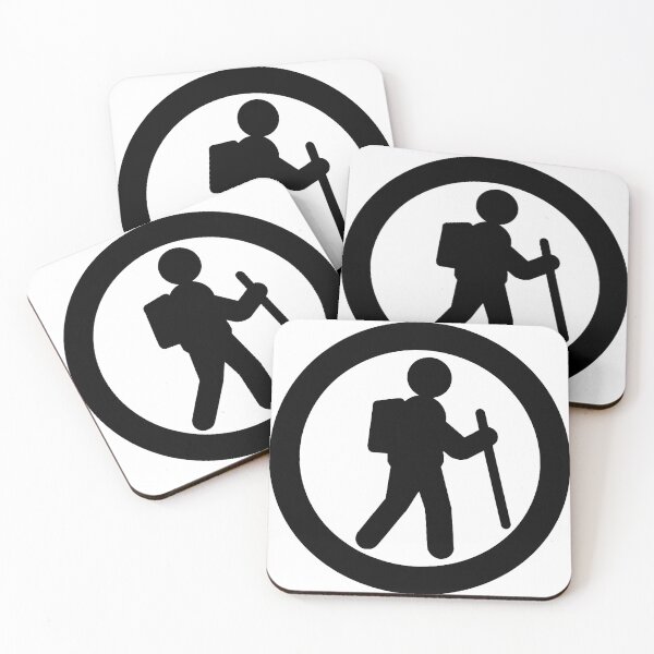 Item preview, Hiker Icon black (transparent background) designed and sold by TinkyInkyFinky.