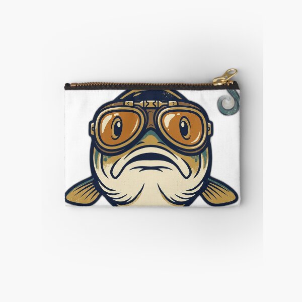 Item preview, Funny Bass Fishing Aviator Goggles Weird Dad Gift designed and sold by FoxglovePress.