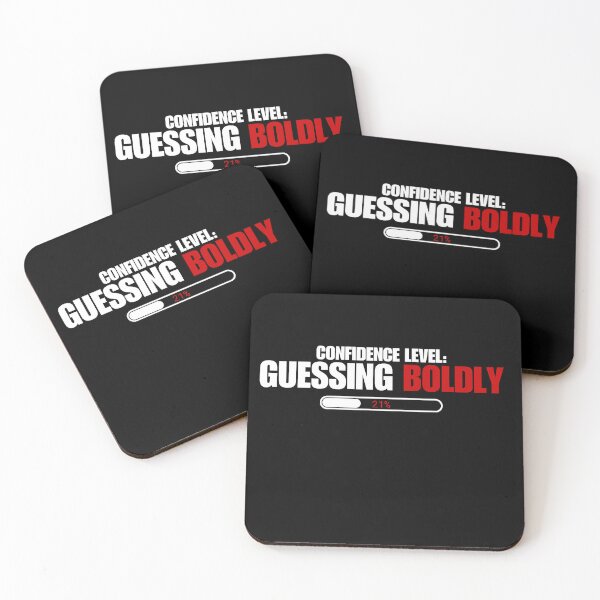 Item preview, Confident, Guessing Bar – Funny Minimal Energy Meme  designed and sold by No Excuses Supply.