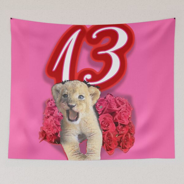Item preview, Baby Lion and Red Roses (by ACCI) Number 13 designed and sold by VanyssaGraphics.