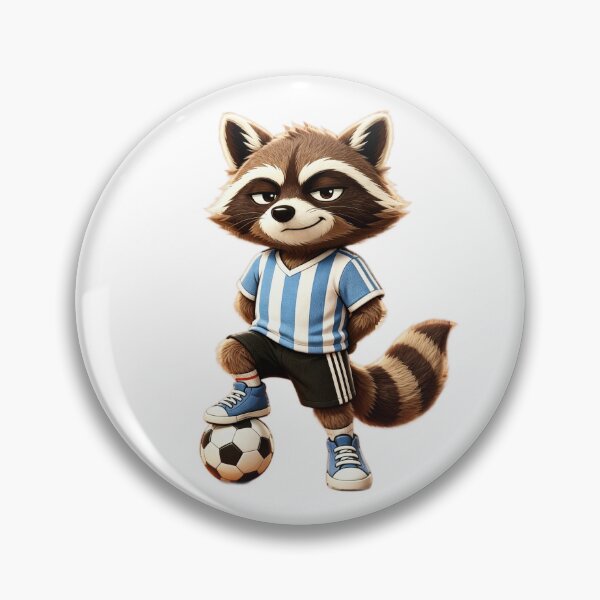 Artikelvorschau, Trash Panda Family Fußball-Ass – Schlauer Kawaii Waschbär Fußball Cartoon entworfen und verkauft von DreamyTupelo.