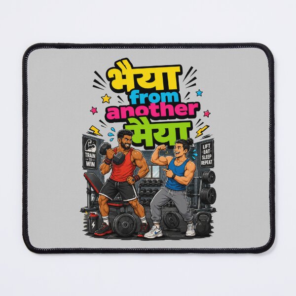 Item preview, Bhaiya from another Maiya - Gym Lovers / Fitness Freaks | Quirky Hindi Theme Tshirt designed and sold by freezed-frames.