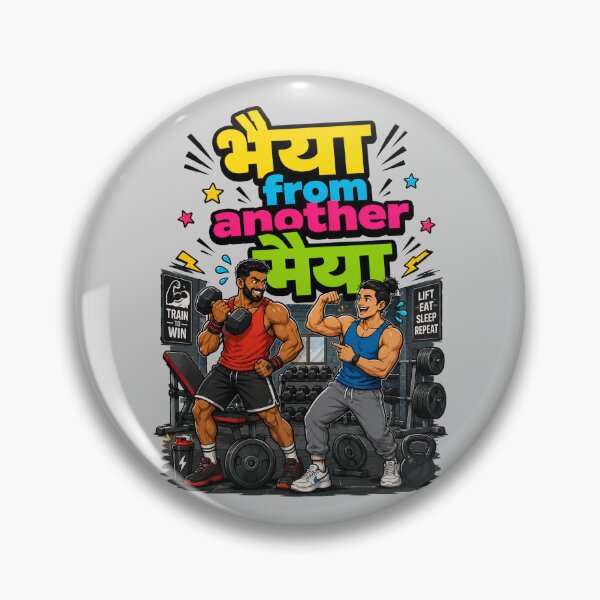 Item preview, Bhaiya from another Maiya - Gym Lovers / Fitness Freaks | Quirky Hindi Theme Tshirt designed and sold by freezed-frames.