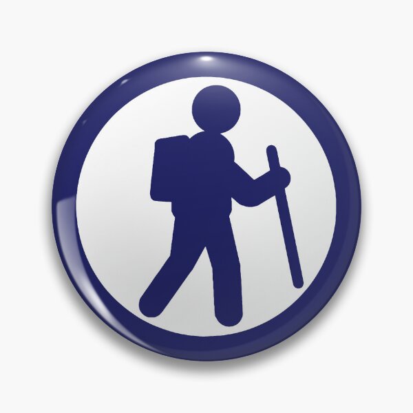Item preview, Hiker Icon blue (transparent background) designed and sold by TinkyInkyFinky.