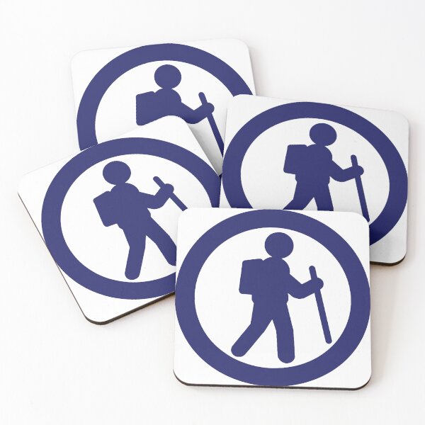 Item preview, Hiker Icon blue (transparent background) designed and sold by TinkyInkyFinky.