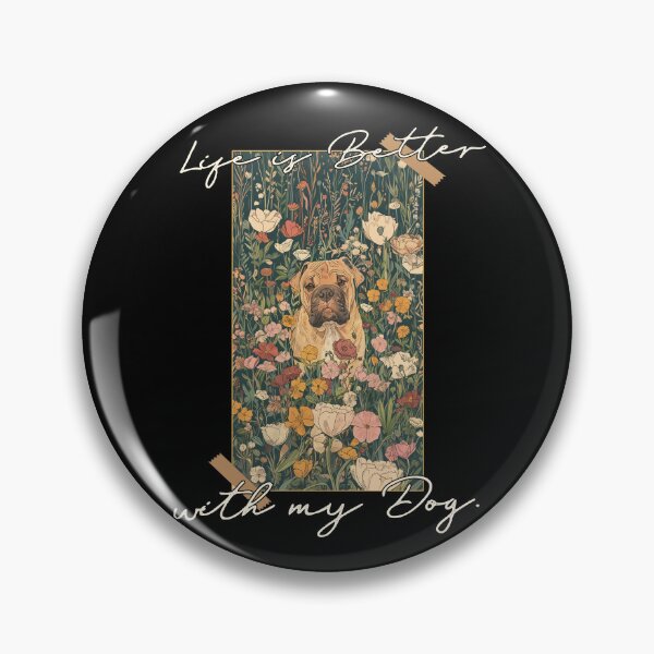 Item preview, Funny Shar Pei Life is Better Floral Cottagecore Mom Dad Kids designed and sold by rafaeltto.