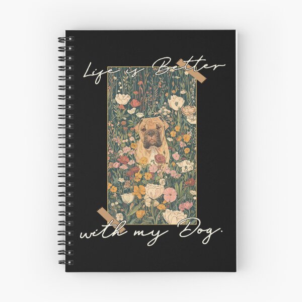 Item preview, Funny Shar Pei Life is Better Floral Cottagecore Mom Dad Kids designed and sold by rafaeltto.