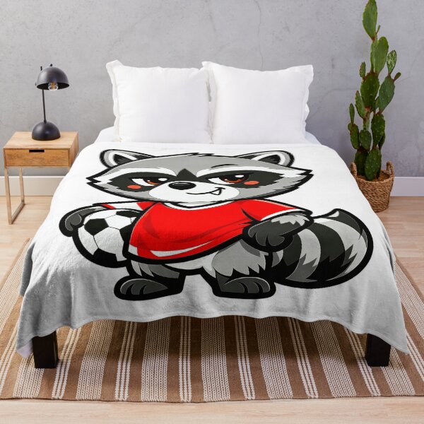 Item preview, Cute Soccer Raccoon Kid – Kawaii Trash Panda Family Cartoon designed and sold by DreamyTupelo.
