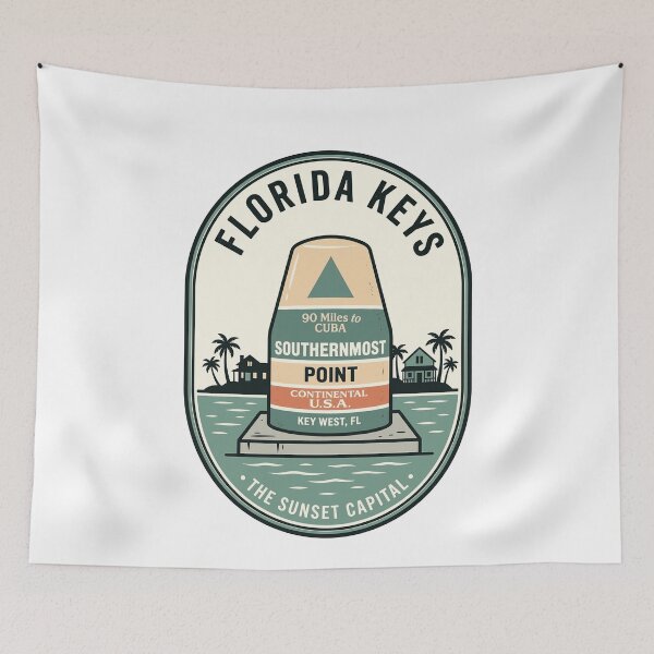 Item preview, Vintage Florida Keys Southernmost Point Travel Badge designed and sold by k3rstman1.