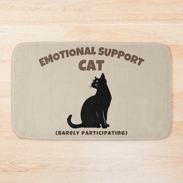 Item preview, Emotional Backup Cat (Barely Participating) Funny Retro Black Cat Design designed and sold by No Excuses Supply.