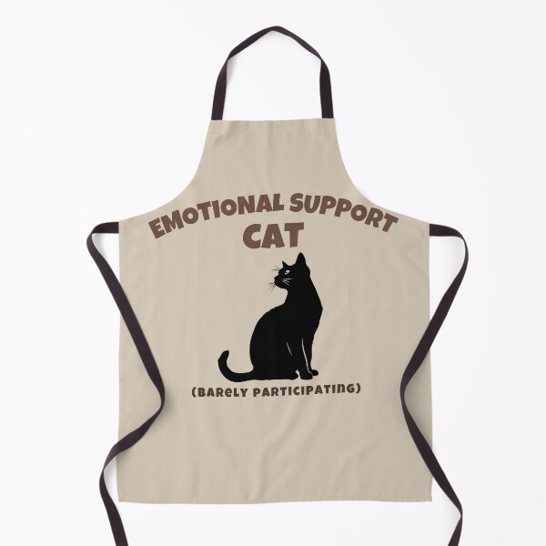 Item preview, Emotional Backup Cat (Barely Participating) Funny Retro Black Cat Design designed and sold by No Excuses Supply.