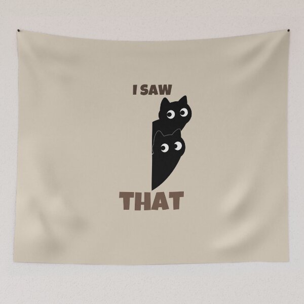Item preview, I Saw That Funny Black Cat Retro Minimalist Design designed and sold by No Excuses Supply.