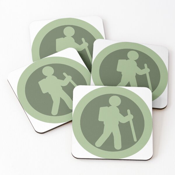 Item preview, Hiker Icon sage green designed and sold by TinkyInkyFinky.