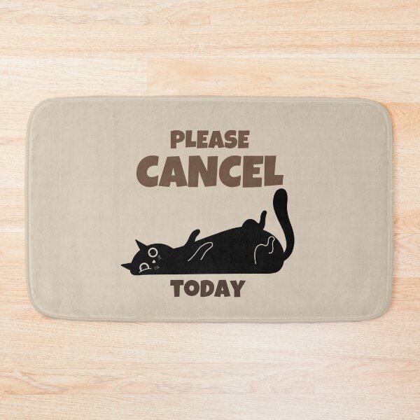 Item preview, Please Cancel Today Funny Lazy Cat Retro Minimalist Design designed and sold by No Excuses Supply.