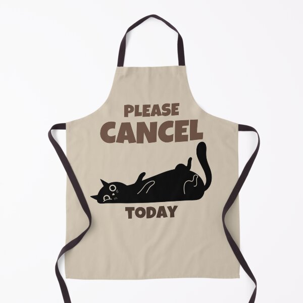 Item preview, Please Cancel Today Funny Lazy Cat Retro Minimalist Design designed and sold by No Excuses Supply.