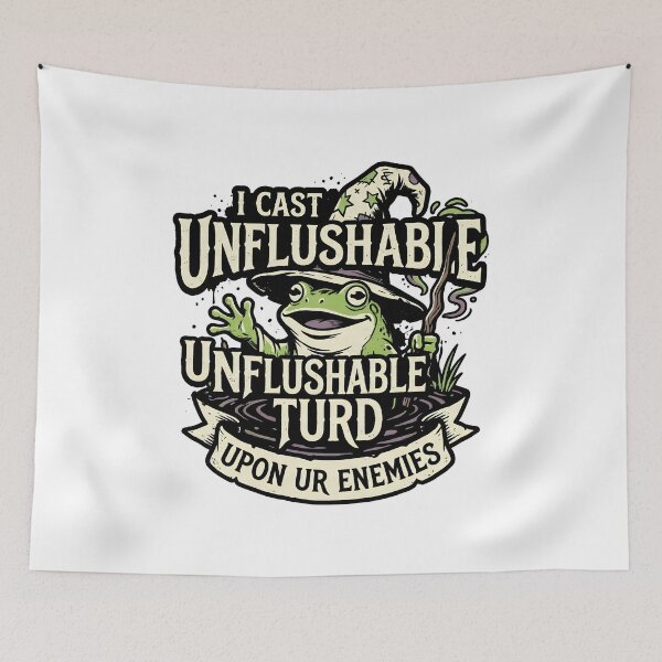 Item preview, I Cast Unflushable Turd Upon Your Enemies Funny Fantasy Meme Humor designed and sold by get55shirt.