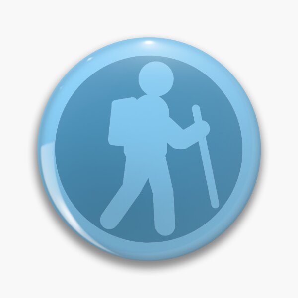 Item preview, Hiker Icon sky blue designed and sold by TinkyInkyFinky.