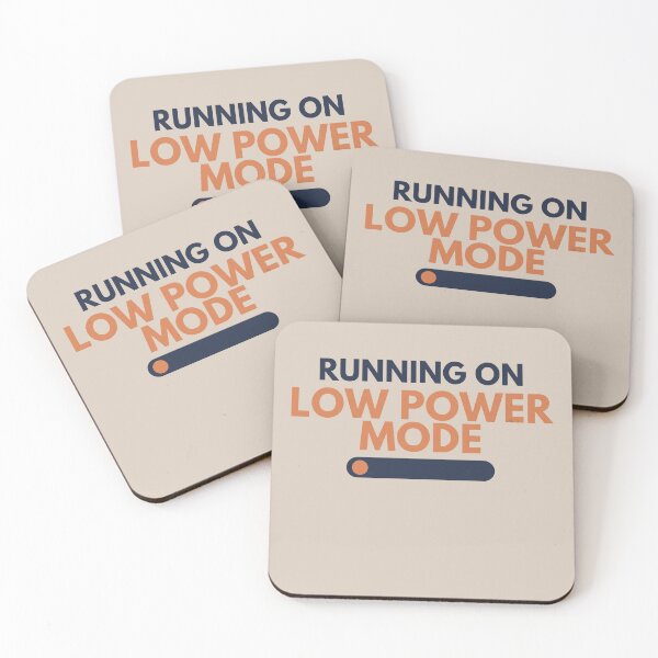 Item preview, Running On Low Power Mode Minimalist Tech Humor designed and sold by No Excuses Supply.