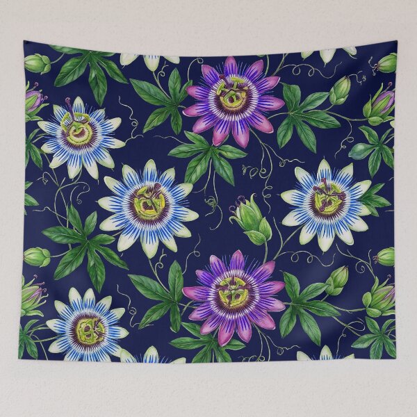 Item preview, Vintage Botanical Passion Flower Pattern designed and sold by LinaValearte.