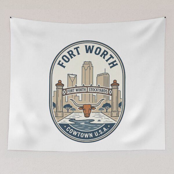 Item preview, Vintage Fort Worth Stockyards Cowtown Longhorn Badge designed and sold by k3rstman1.