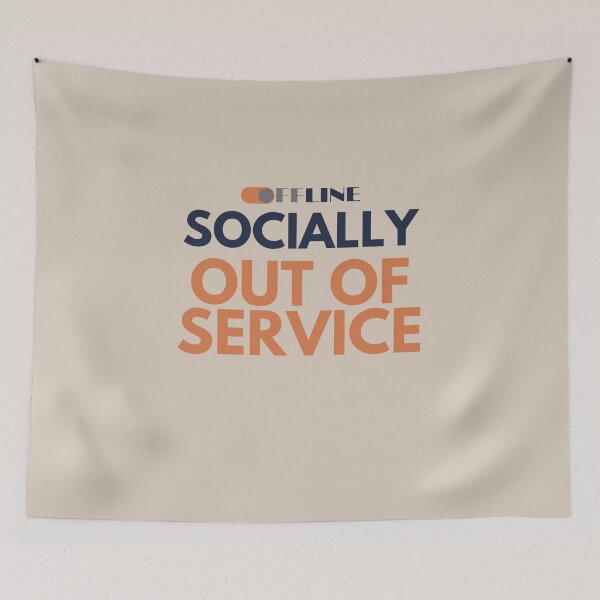 Item preview, Socially Out Of Service Minimalist Introvert Humor designed and sold by No Excuses Supply.