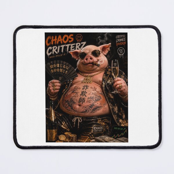 Item preview, Crypto Chaos Pig Boss designed and sold by ChaosCritterz.