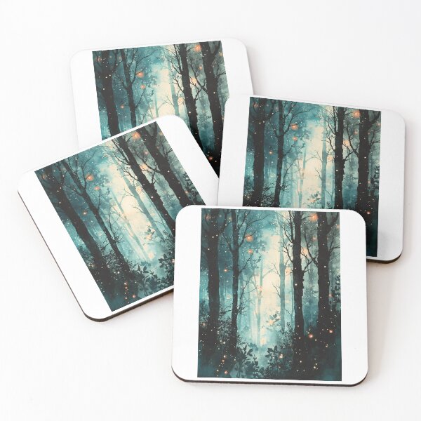 Item preview, Magical forest at night designed and sold by uunaa.
