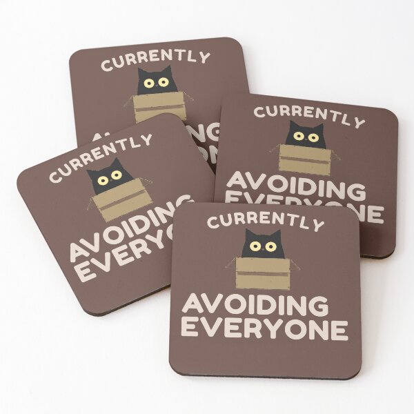 Item preview, Currently Avoiding Everyone Funny Cat Meme Introvert designed and sold by No Excuses Supply.
