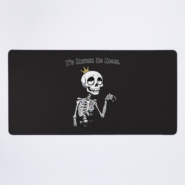 Item preview, "I'd Rather Be Home" Funny Introvert Skeleton Sarcastic Art designed and sold by Cipher & Soul.