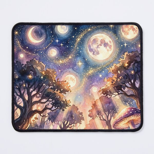 Item preview, Celestial Moonlit Mushroom Forest Dreams designed and sold by Petal & Pattern Co.
