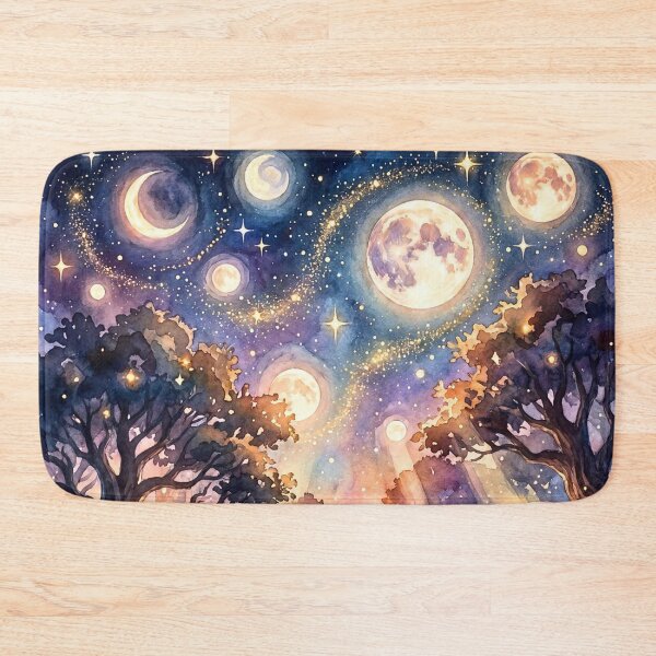 Item preview, Celestial Moonlit Mushroom Forest Dreams designed and sold by Storybook Botanica.