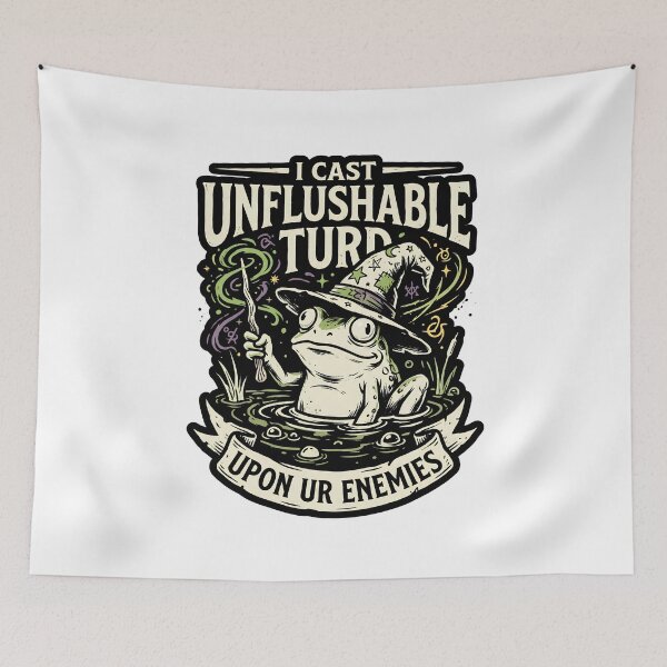 Item preview, I Cast Unflushable Turd Chaotic Wizard Spell Funny RPG Meme Design designed and sold by get55shirt.
