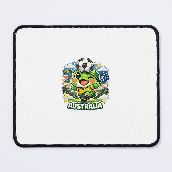 Item preview, Kawaii Frog Australia Soccer Fan Sticker designed and sold by Cozy404Lab.