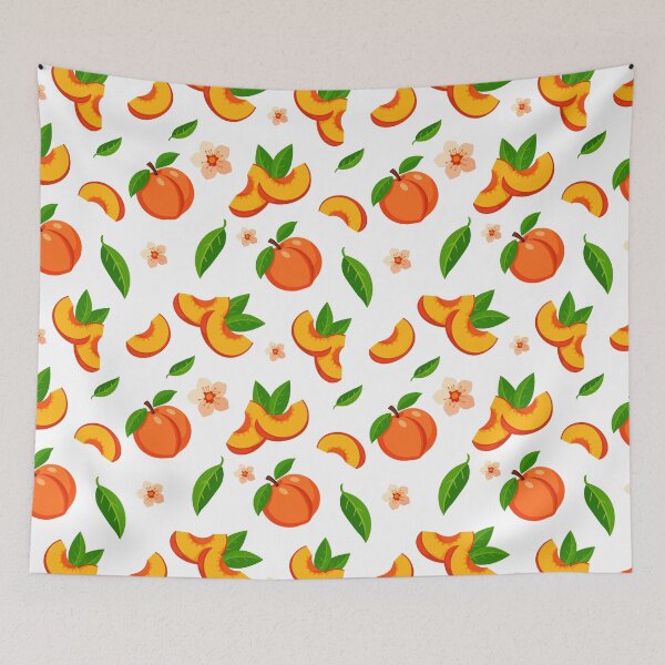 Item preview, Soft Peach Fruit Pattern designed and sold by BetweenForms.