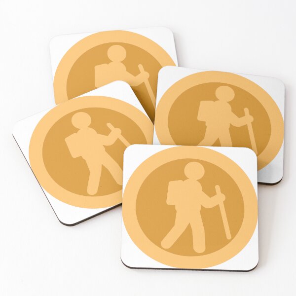 Item preview, Hiker Icon orange designed and sold by TinkyInkyFinky.