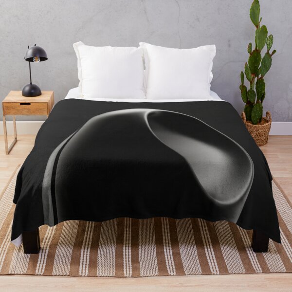 Item preview, Minimalist Black Abstract Sculpture | Sleek Modern Curve Digital Art designed and sold by Midnight Veil Designs.