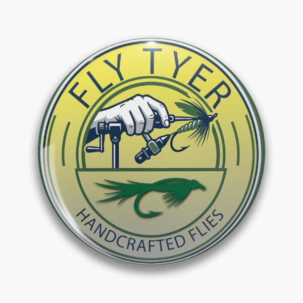 Item preview, Fly tyer "HANDCRAFTED FLIES" graphic Illustration. designed and sold by Art-Horizon.
