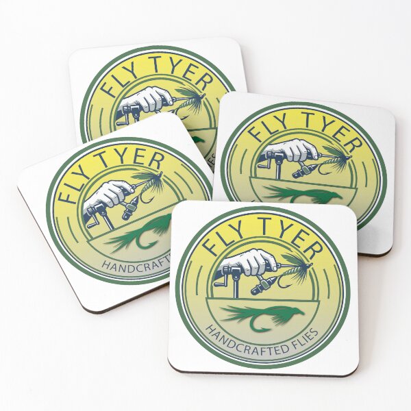 Item preview, Fly tyer "HANDCRAFTED FLIES" graphic Illustration. designed and sold by Art-Horizon.