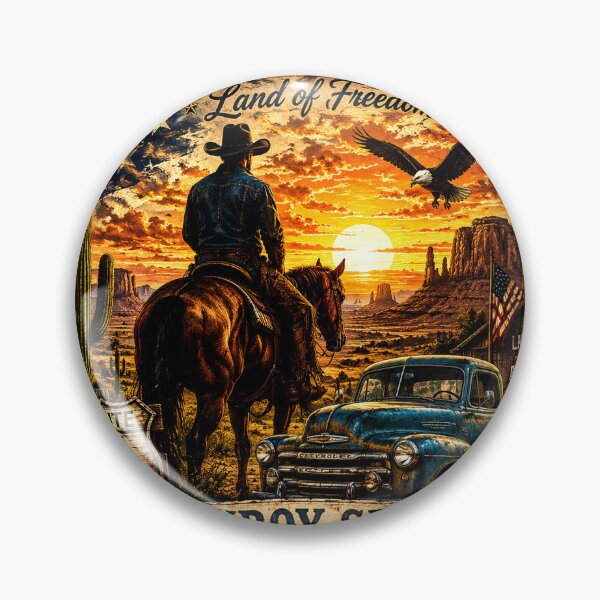 Item preview, America Cowboy Spirit T-Shirt – Land of Freedom Western Design designed and sold by Puraenergia Stickers.