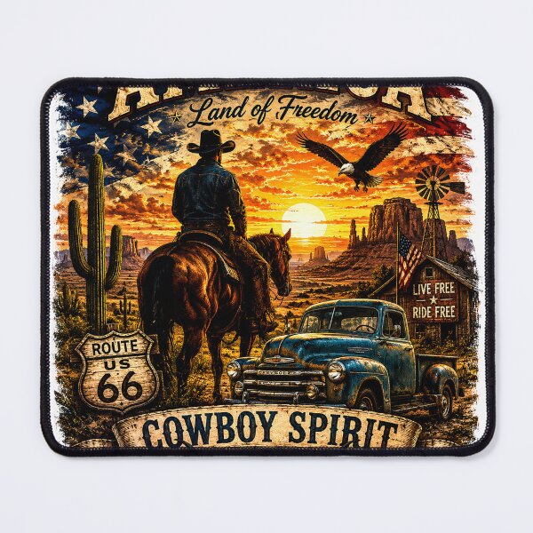 Item preview, America Cowboy Spirit T-Shirt – Land of Freedom Western Design designed and sold by Puraenergia Stickers.