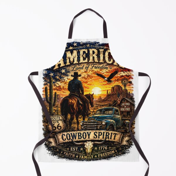 Item preview, America Cowboy Spirit T-Shirt – Land of Freedom Western Design designed and sold by Puraenergia Stickers.