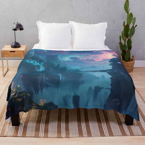 Item preview, Floating Spirit Mountains Fantasy Alien Landscape designed and sold by Luminous Wilds.