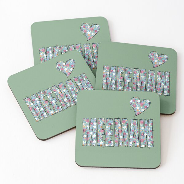 Item preview, Meemaw Floral Stitch Pattern  With green Background  designed and sold by missmann.