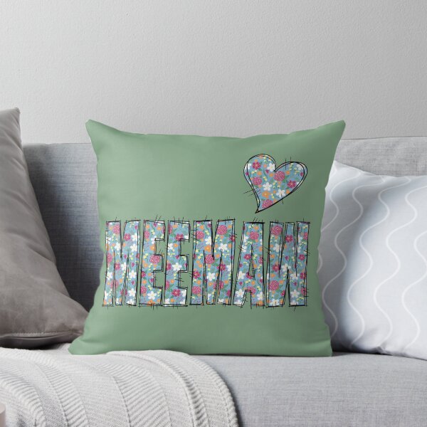 Item preview, Meemaw Floral Stitch Pattern  With green Background  designed and sold by missmann.