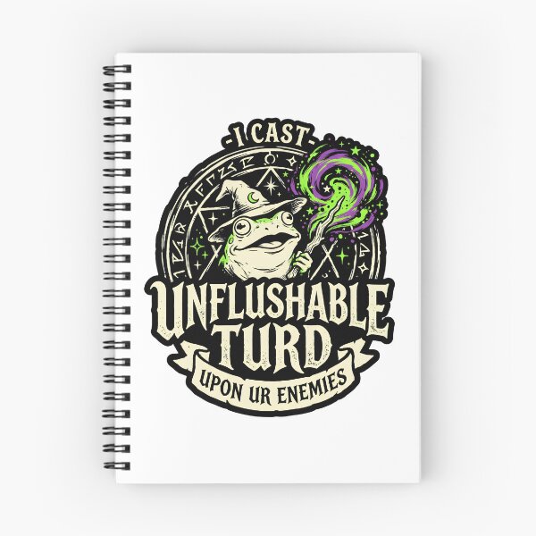 Item preview, Unflushable Turd Spell Funny Chaotic Wizard Retro Fantasy Meme designed and sold by get55shirt.