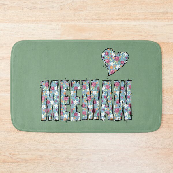 Item preview, Meemaw Floral Stitch Pattern  With green Background  designed and sold by missmann.