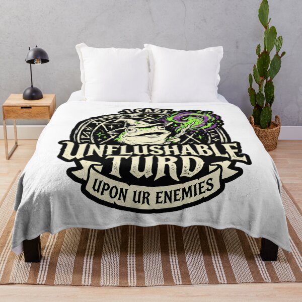 Item preview, Unflushable Turd Spell Funny Chaotic Wizard Retro Fantasy Meme designed and sold by get55shirt.