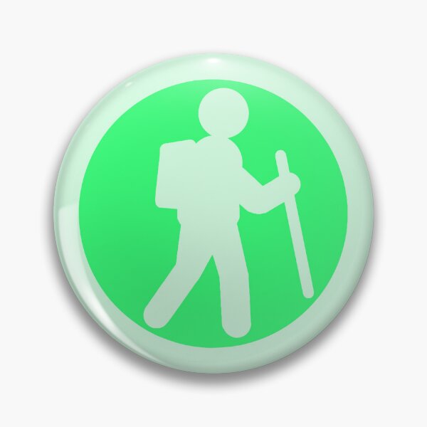 Item preview, Hiker Icon bright green designed and sold by TinkyInkyFinky.